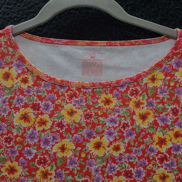 Jones New York Sport Womens Top Multi-Color Size Large 100% Cotton Pullover - Picture 9 of 12